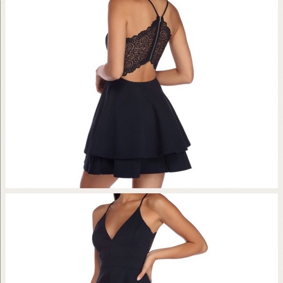 Windsor Dresses & Skirts - Windsor Skater Dress w/ Lace Open Back!